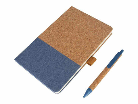 NBEN 5101/2/3/4 - BORSA - eco-neutral A5 Cork Fabric Hard Cover Notebook and Pen Set
