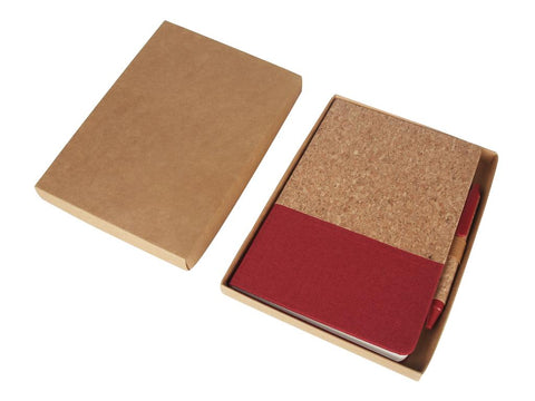 NBEN 5101/2/3/4 - BORSA - eco-neutral A5 Cork Fabric Hard Cover Notebook and Pen Set