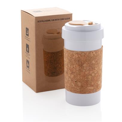 DWXD 918 ECO PLA - 400ml Can With Cork Sleeve - White