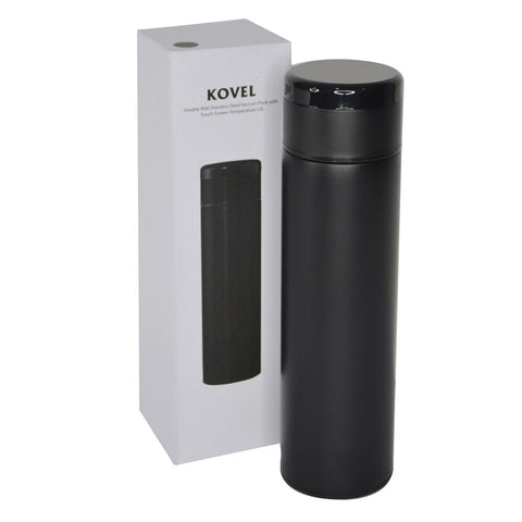 DWGL 3116/7/8/9  KOVEL - Giftology Double Walled Insulated Flask with Temperature Lid