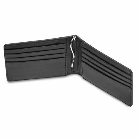LAMOL 101 Moleskine Classic Genuine Leather Clip Wallet - Black