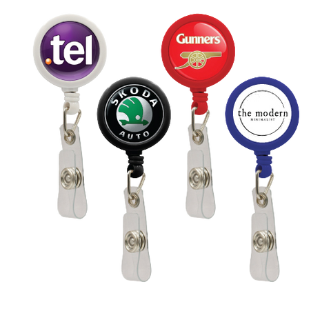 Round Rotating Badge Reel - keep your logo upright at all times