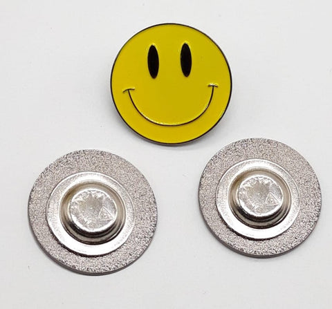 Yellow Smiley face Happiness Emoji badge - magnet