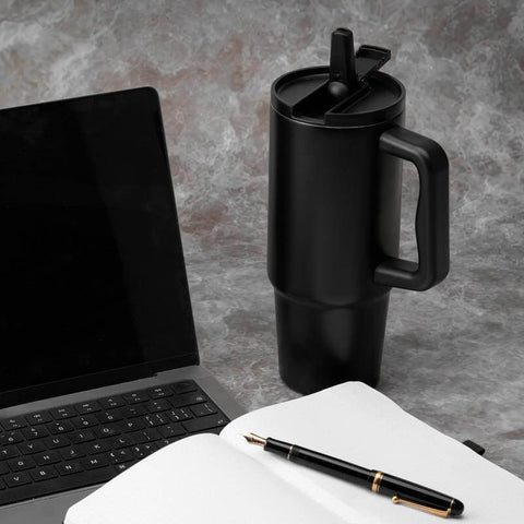 DWHL 3252/3 BERN 2.0 - Hans Larsen Recycled Stainless Steel Tumbler with Straw Lid
