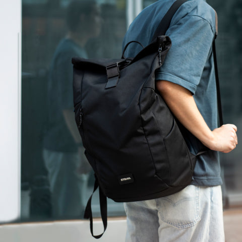 E3277 ONDA ROLL UP - Sleek Recycled Ocean Plastic Roll-Up Backpack