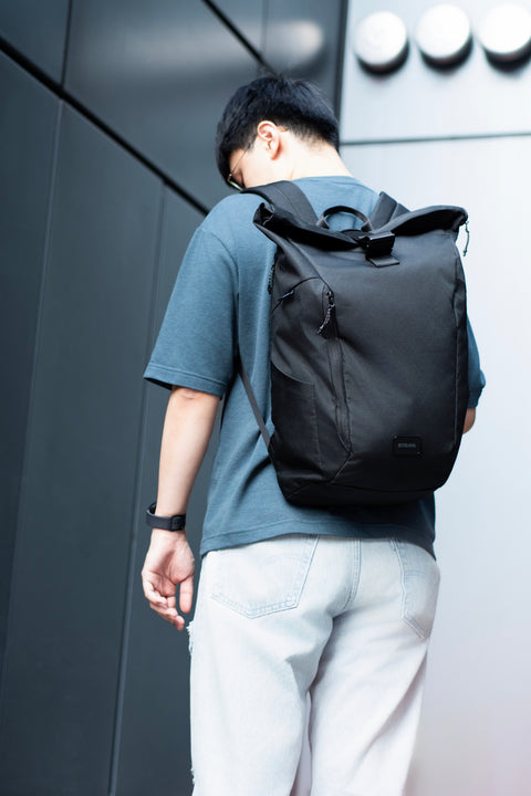 E3277 ONDA ROLL UP - Sleek Recycled Ocean Plastic Roll-Up Backpack