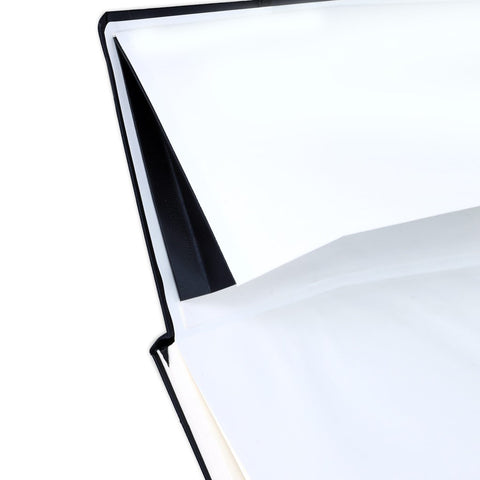 NBSN 101G  BUKH - SANTHOME A5 Hardcover Ruled Notebook Black Glossy