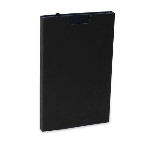 NBSN 101G  BUKH - SANTHOME A5 Hardcover Ruled Notebook Black Glossy