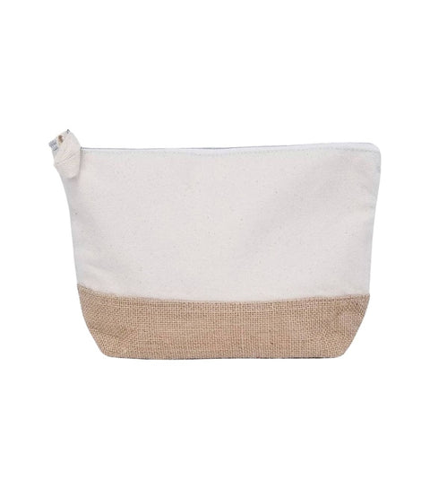 CTEN 431 ASSENS - GRS-certified Recycled Cotton-Jute Zipper Pouch - Natural