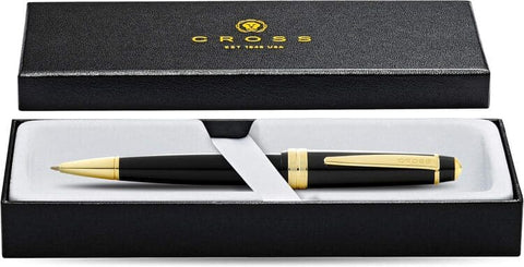 WICR 5284 Cross Bailey Light™ Polished Black Resin and Gold Tone Ballpoint Pen (Black Ink)