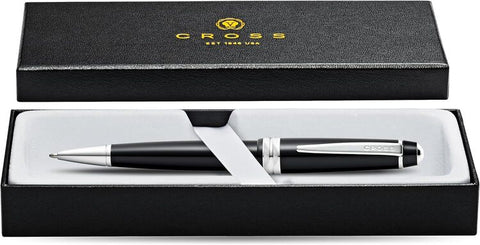 WICR 5302 Cross Bailey Light™ Polished Black Resin with Polished Chrome Appointments Ballpoint Pen (Blue Ink)