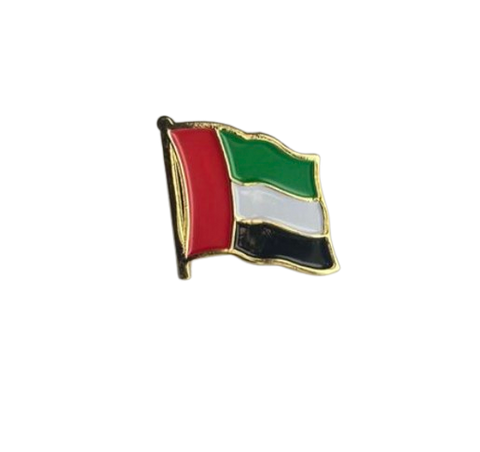 UAE Flag Pin -  enamel fill with gold finish