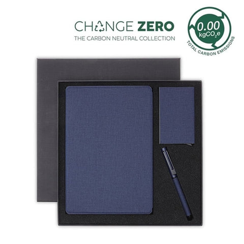 GSSN 9545/46/47 TESSIN - CHANGE ZERO Sustainable Gift Set with Refillable Notebook, Pen & Cardholder