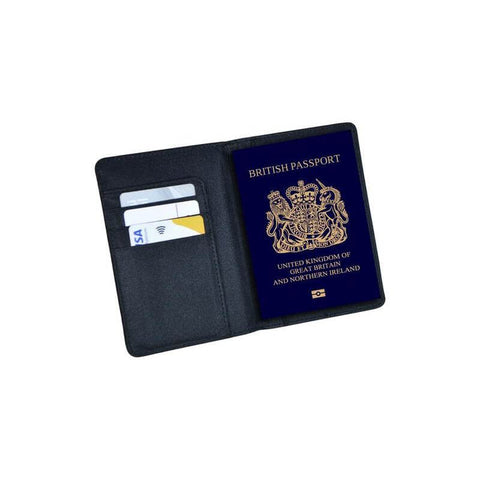 GSGL 9551 IRTA - Executive Set of Passport Cover, Name Card Holder and Metal Pen - Black