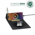 ITWC 1239 / 1202/3/4 BLACE - CHANGE ZERO Recycled PU 15W Wireless Mousepad & Desk Organizer - Green