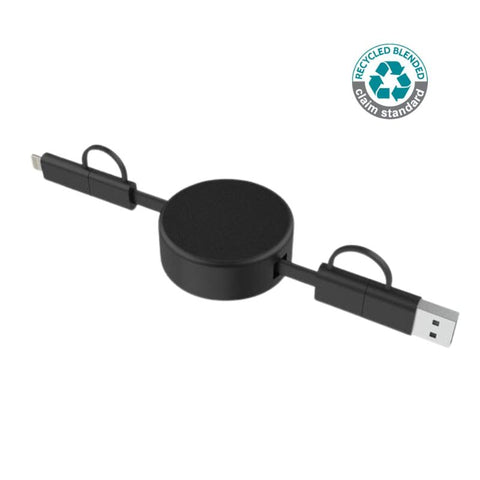 MTST 1165/66 LECCO - @memorii Recycled 6-in-1 retractable Charging Cable