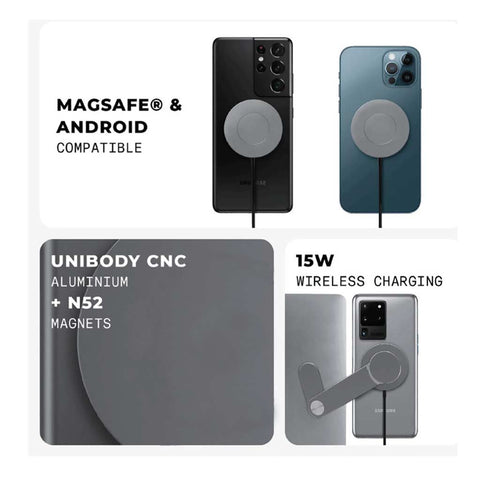 ITGS 1114 RADLIN - @memorii Set of Laptop Stand, Magnetic Phone Mount and Wireless Charger