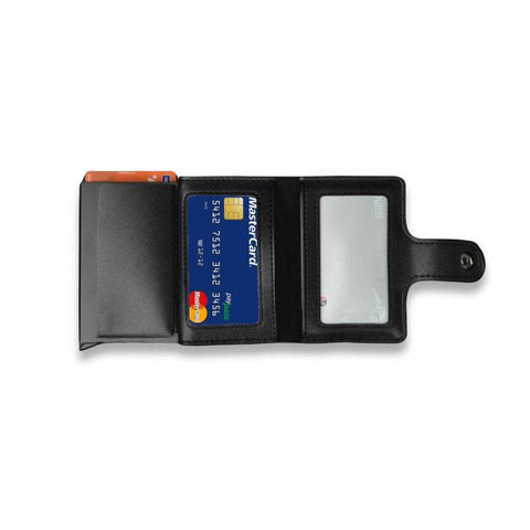 GSGL 9537 REINE - Set of RFID Card Holder, Key Chain and Pen - Black