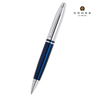 WICR 5295 Cross Calais™ Chrome/Blue Lacquer with Polished Chrome Appointments Ballpoint Pen