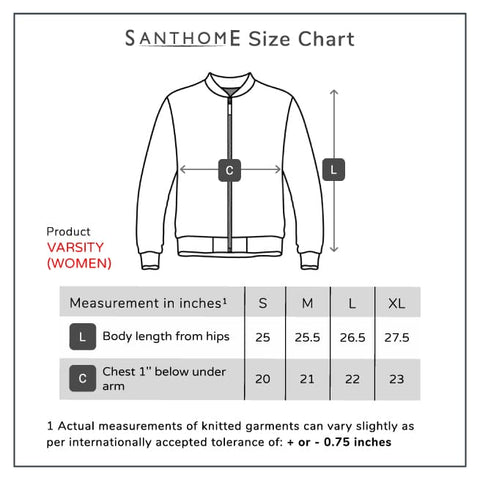 VARSITY - SANTHOME Women's Lightweight Reversible Bomber Jacket - Black/Grey