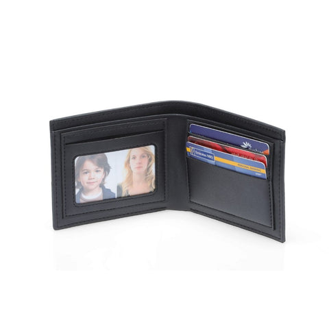 MWGL 9148 KEMI - Men's Compact Bifold PU Wallet - Black