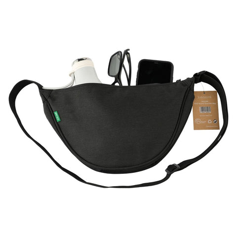 WBSN 2155 MOURA - GRS Recycled Half Moon Sling Bag - Black