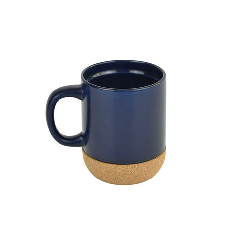 DWGL 3232 LUCCA - Giftology Ceramic Mug with Cork and Lid - Navy Blue
