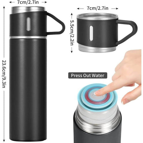 DWGL 3194/5/6 SAFFLE - Giftology Family Set of Vacuum Flask & Two Cups