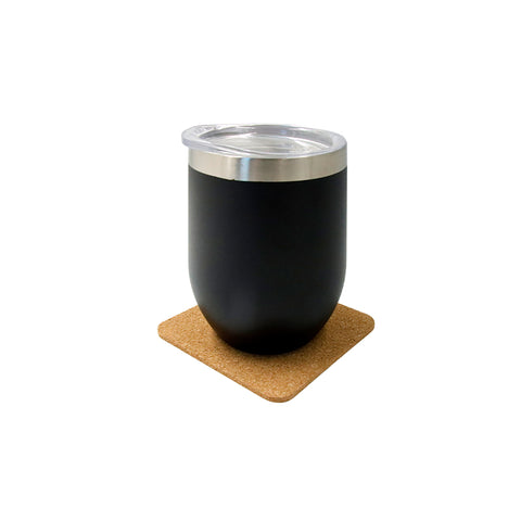 CSEN 9175 TEREVI - eco-neutral set of 4 Cork Coasters with Cork Stand