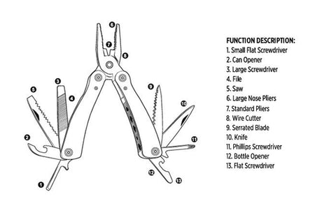 MTSN 9199 PINE - Santhome Wood 13-in-1 Multitool
