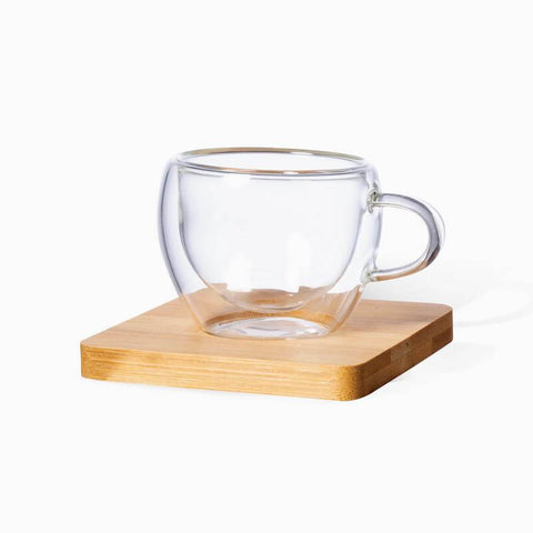 DWEN 3141 PAMA - Set of 2 Expresso Cup with Bamboo Coaster
