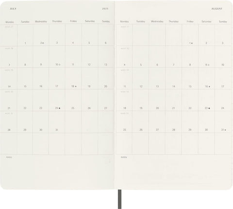 OWMOL 5269 Moleskine 2025 Weekly 12M Planner - Soft Cover - Large