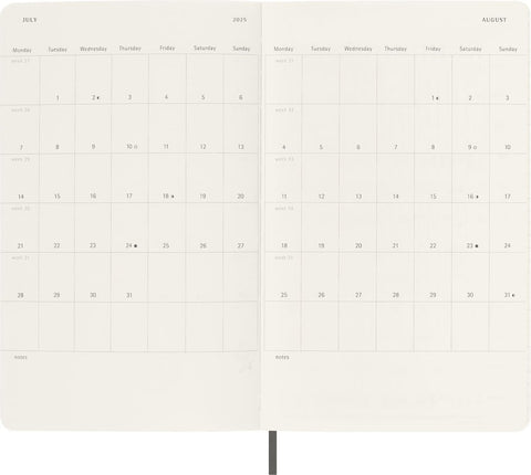 OWMOL 5268 Moleskine 2025 Daily 12M Planner - Soft Cover - Large