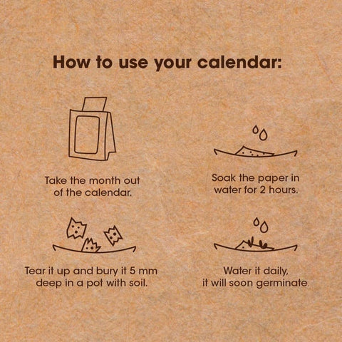 GKEN 9225 eco-neutral® Plantable Calendar with 12 Sheets Seed Paper