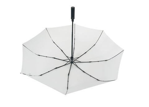 WSSN 9161 URBINO - Santhome RPET Auto-Open 23" Umbrella with SPF50 UV Protection - White