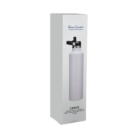 DWHL 3211 / 10 CERVO - Hans Larsen Vacuum Stainless Steel Bottle with Sports Lid - 1L