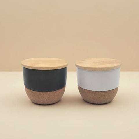 SCEN 9203/4 RAAHA - Arabic Oudh Scented Candle in Ceramic Holder with Bamboo Lid
