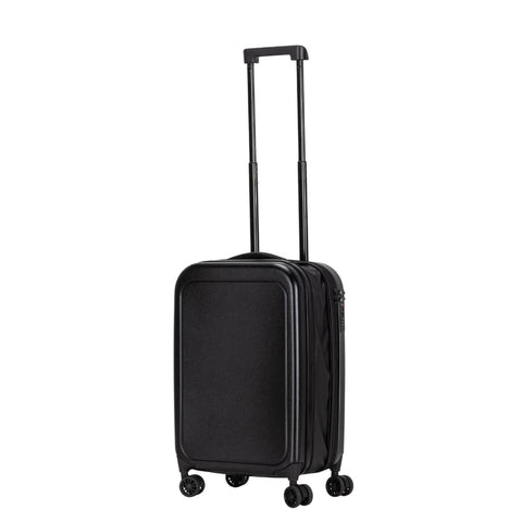 TBSN 2139 ROSTOCK - SANTHOME Foldable Cabin Trolley Bag - Black Matt Finish
