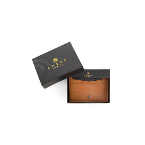 LACR 2045 / 2046 CROSS Pebble Leather Ladies' 6CC Zip Card Holder