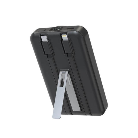 ITPB 1248 - SOLANO - @memorii 10000mAh Mag Wireless Powerbank with Inbuilt Cables