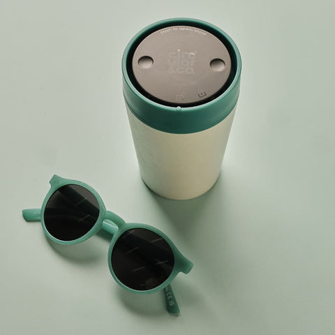 DWCC 3255N Circular Cup 8oz Chalk & Aquamarine Green