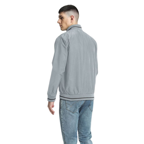 VARSITY - SANTHOME Men's Lightweight Reversible Bomber Jacket - Black/Grey