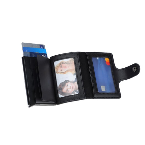 CHGL 9143 FLORINA - RFID PU Slim Cardholder Wallet - Black