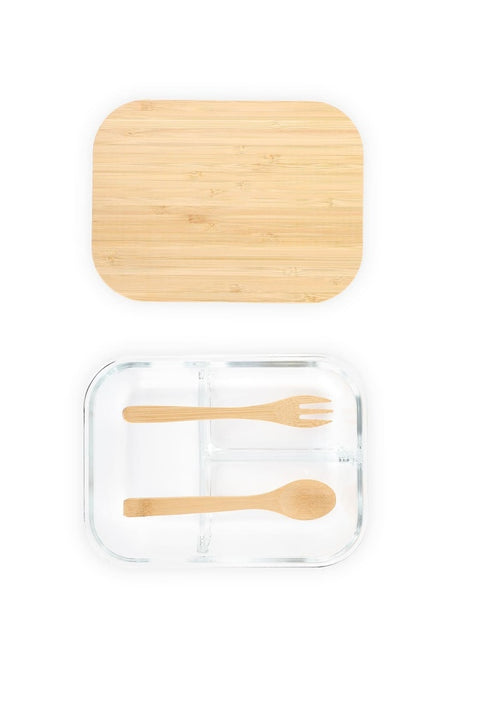 LBHL 6103 CORNETO - Hans Larsen Glass Lunch Box with Bamboo Cutlery