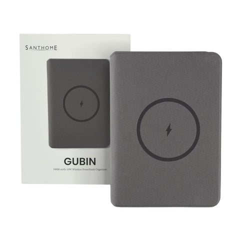 ITFO 1233 GUBIN - Santhome 10000mAh Wireless Powerbank Organizer - Grey