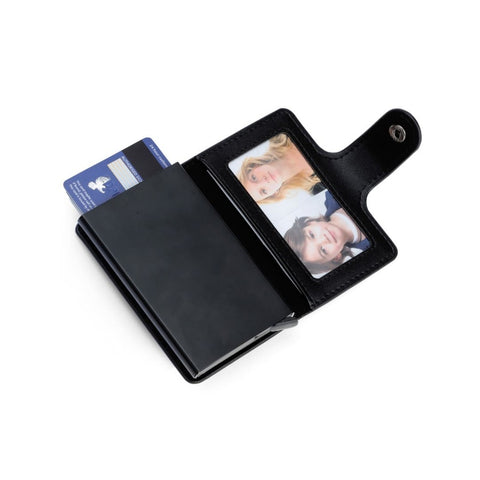 CHGL 9143 FLORINA - RFID PU Slim Cardholder Wallet - Black