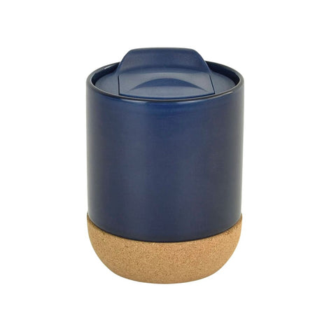 DWGL 3232 LUCCA - Giftology Ceramic Mug with Cork and Lid - Navy Blue