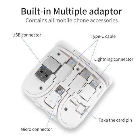 ITWC 1175/1154 BOLERO - @memorii 2 in 1 Wireless Charger with Multi Cable Set