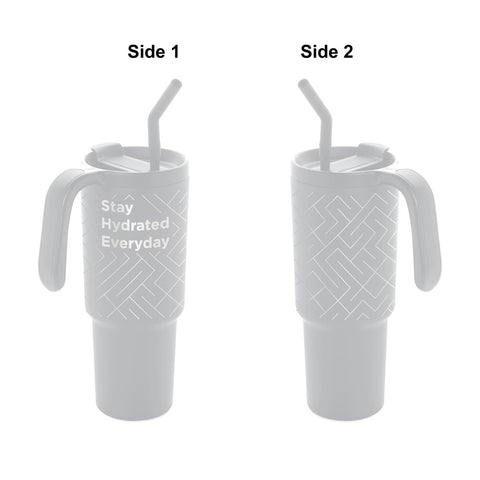 DWHL 3235 / 36 / 37 FORZA 360 - Hans Larsen Recycled Stainless Steel/PP Tumbler with 360 Branding