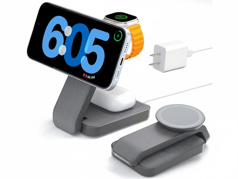 TCH062 Kalua — 3-in-1 Foldable Wireless Charging Station with Night Lamp